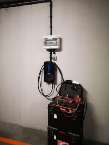 ładowarka w bloku, pomiary