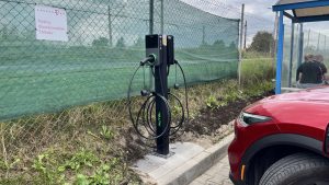 %Stacje ładowania samochodów elektrycznych%